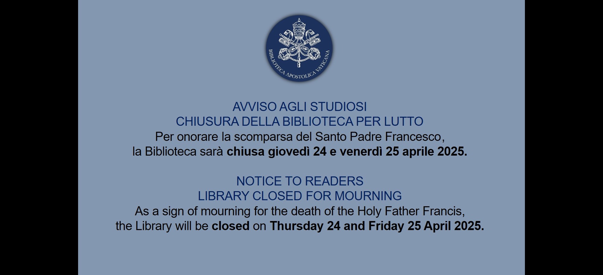 NOTICE TO READER